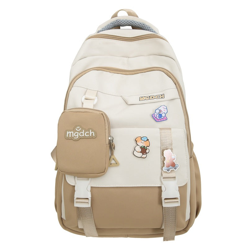 School bag, backpack, boys, junior high school students, large capacity, light travel, female college students 2024 new fashion backpack