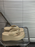 2026 new eva fashion platform flip-flops - casual beach sandals for vacation