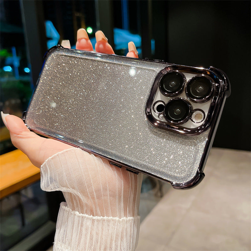 All-inclusive lens film four-corner airbag apple 17 mobile phone case suitable for iphone14 anti-fall 13promax protective cover