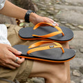 Men's fashionable high-end outdoor flip-flops - all-season, slip-resistant, and durable
