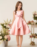 European and american style girls' princess dresses, mid-to-large size, silk satin tutu skirt with bow, sleeveless children's dress, vest dress - in stock