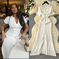 New arrival small fragrance classy sense cut out fungus lace sleeve button decoration silmslimming lookknittingdressfashion