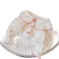 new children's lace blouse - spring/autumn outerwear, long sleeve top, versatile doll collar, stylish and trendy