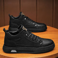 Boots men's shoes spring high-top retro british casual leather shoes classy workwear boots slip-on sneakers trendy shoes