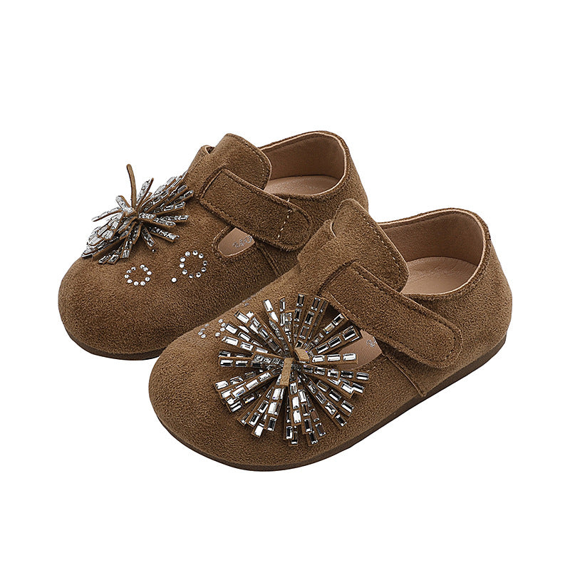 Korean style  fireworks birkenstock shoes girls' new outdoor flat retro slip-on casual shoes children's single shoes