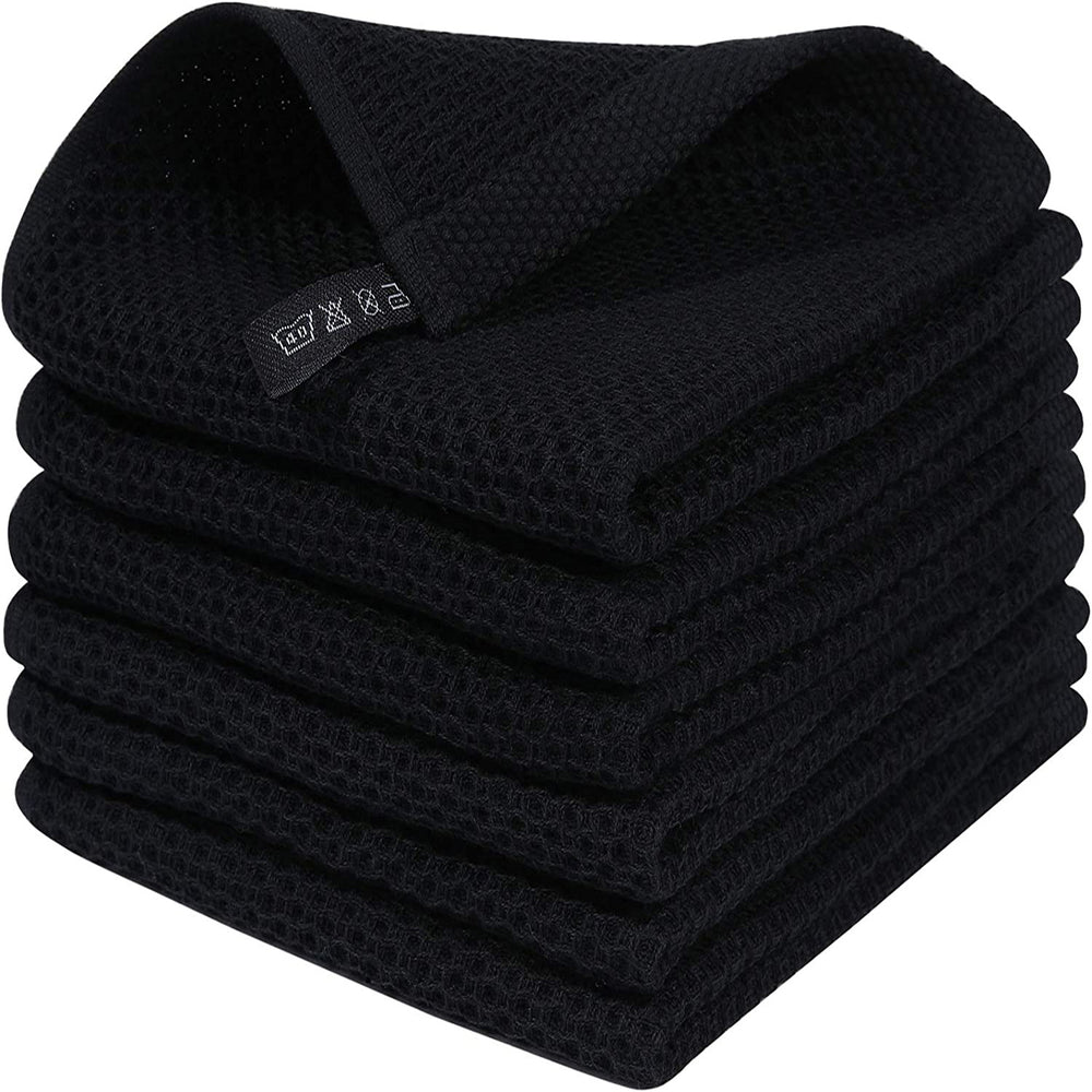 Amazon bestseller: pure cotton honeycomb kitchen towel set - easy-clean waffle weave dishcloths with hooks - wholesale