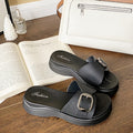hot-selling 2026 new buckle slippers for women, summer outdoor wear, thick-soled, non-slip, fashionable sandals and slippers for women, foreign trade