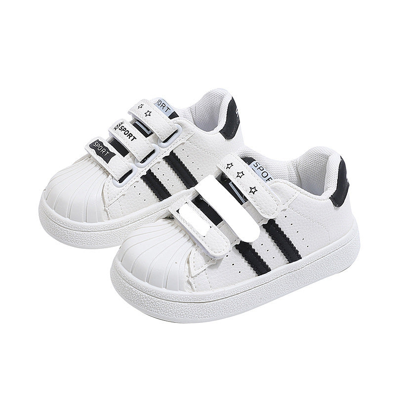 Vancahao girls breathable toddler shoes  spring & fall new arrival boys sports white shoes soft bottom baby agan shoes