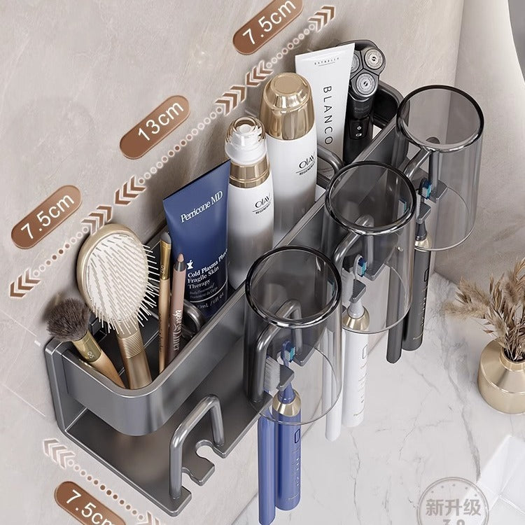 Removable toothbrush rack No punching mouthwash cup holder Wall hanging storage rack Electric toothbrush Toothpaste holder Wholesale