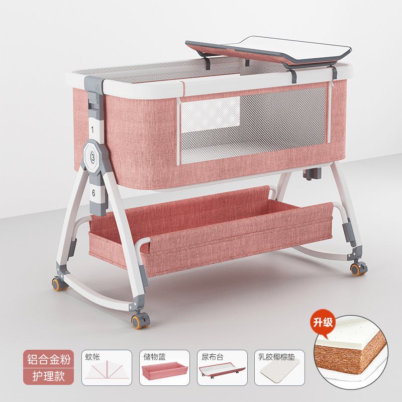 Baby crib - portable, foldable, multi-functional bassinet - newborn & toddler convertible bed