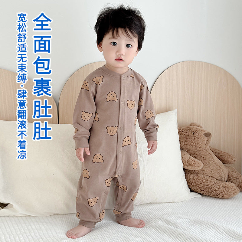 Ins baby clothes fall and winterbear outing one-piece jumpsuit baby boy romper jumpsuit pajamas