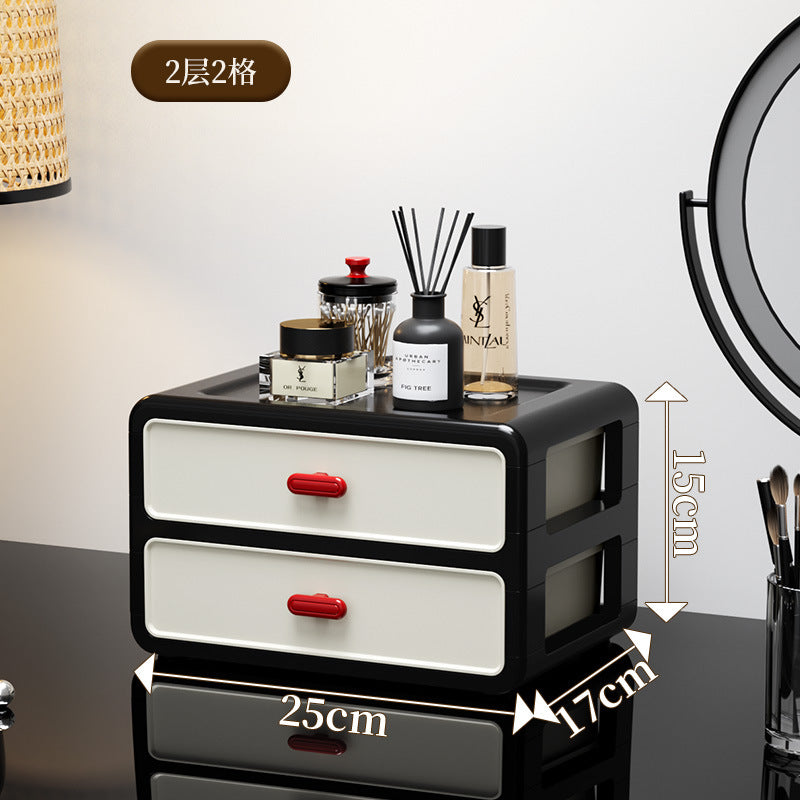 Friendly antique cosmetics storage box desktop dresser drawer type household bedroom sundries storage box