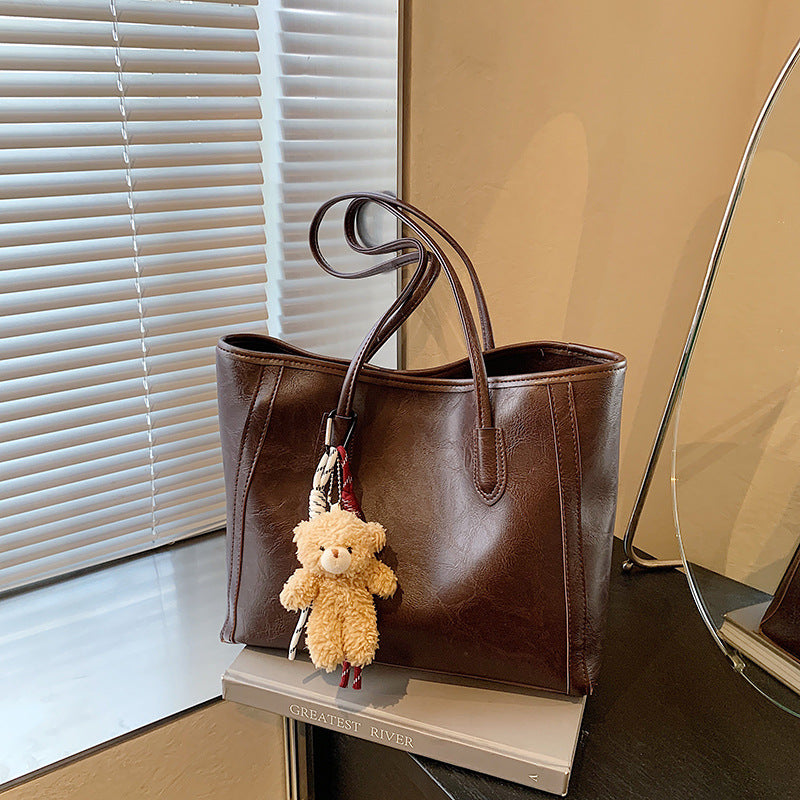 2025 new autumn/winter casual versatile shoulder bag - vintage large capacity commuter tote - women's high-end underarm bag