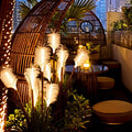Outdoor solar reed lights - waterproof landscape decorative lighting for garden, lawn, and yard illumination projects