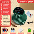 Flagship peacock green massager (6 suction levels + 6 heat settings + enhanced motor + 1000mah battery + 3 buttons + steel balls + rechargeable)