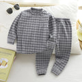 Kids german velvet home clothes suit boys and girls fall and winterheattechintimateschildren's bottom pajamas autumn clothes and long trousers