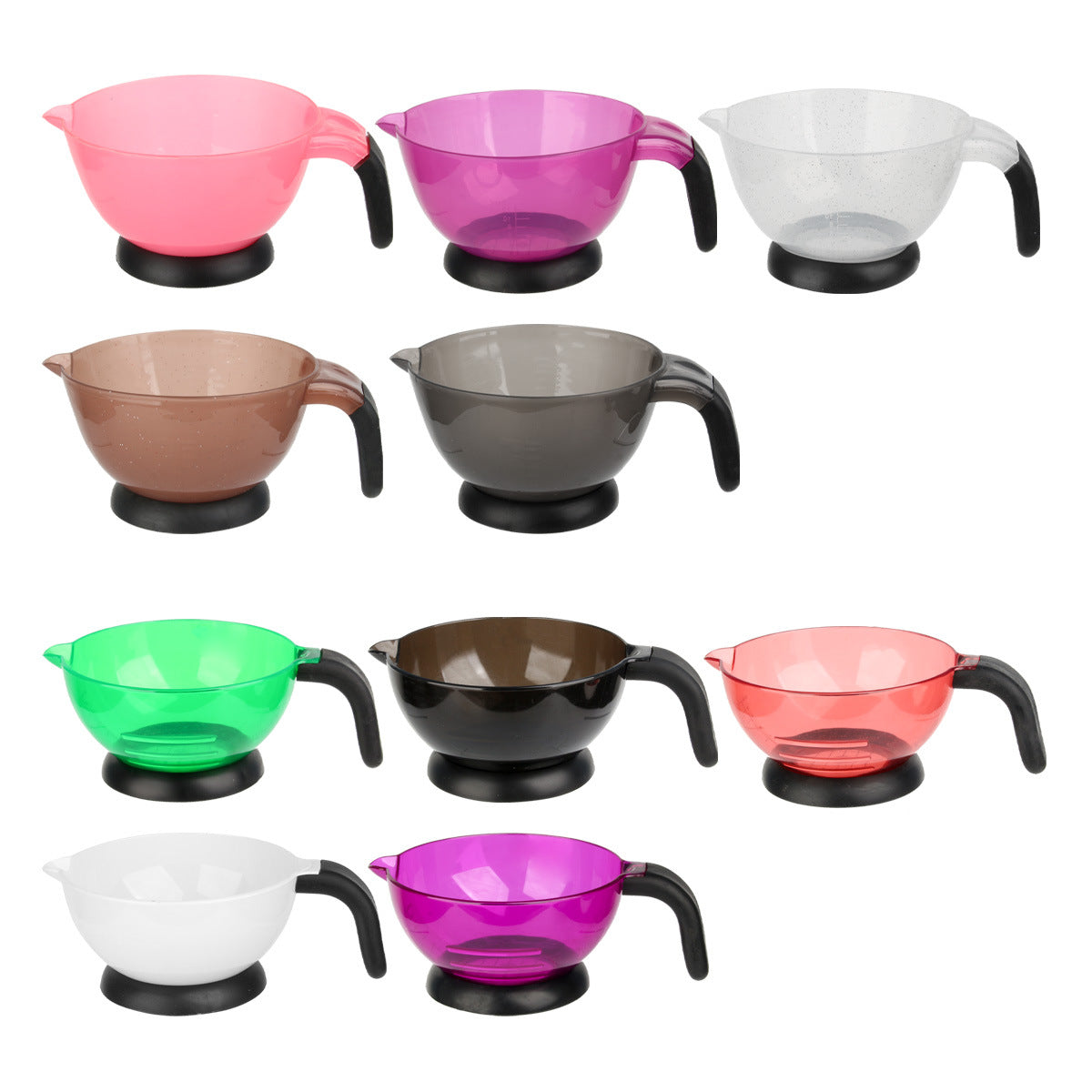 Cross-border hair dye bowl, barber shop, dyeing and ironing tools, baking oil cream, color matching bowl, pink large household hair dye cream mixing bowl.
