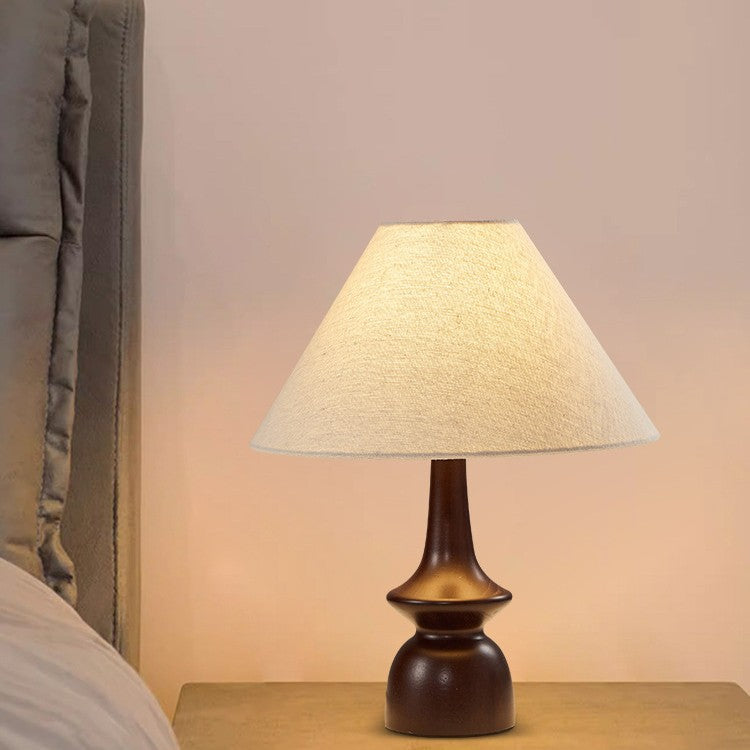 Vintage-inspired solid wood table lamp with floral fabric shade - perfect for bedroom, bedside, b&b, study, and ambiance lighting. direct from the manufacturer