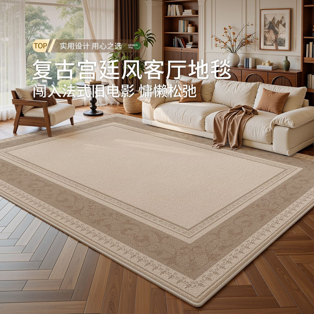 Carpet living room green french retro style sofa cushion medieval style waterproof washable and wipeable accessible luxury high-end carpet