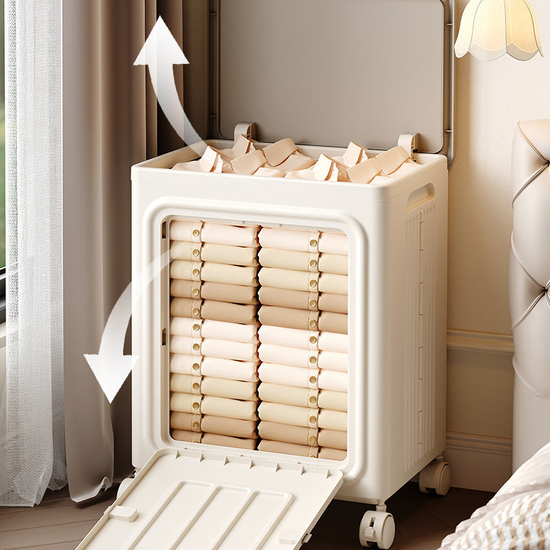 Household storage box Foldable clothing storage box Large capacity plastic finishing box Storage snack toy locker