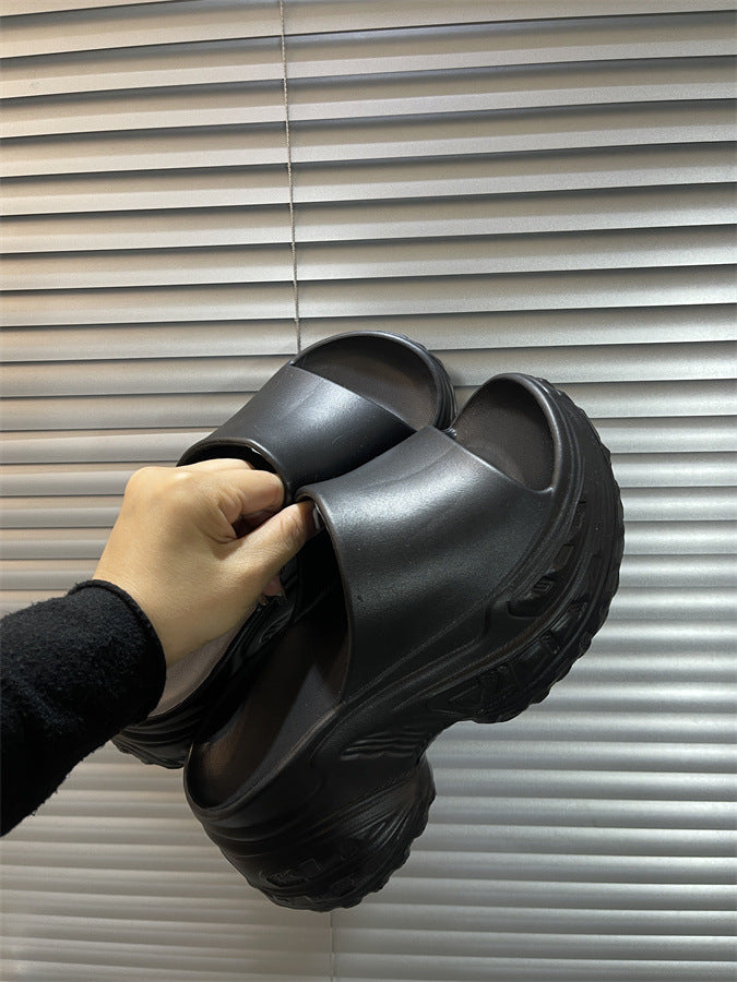 9cm thick sole slippers for women summer 2025new arrivaleasiest for matchoutwearsummer sandals and slippers for students to increase height