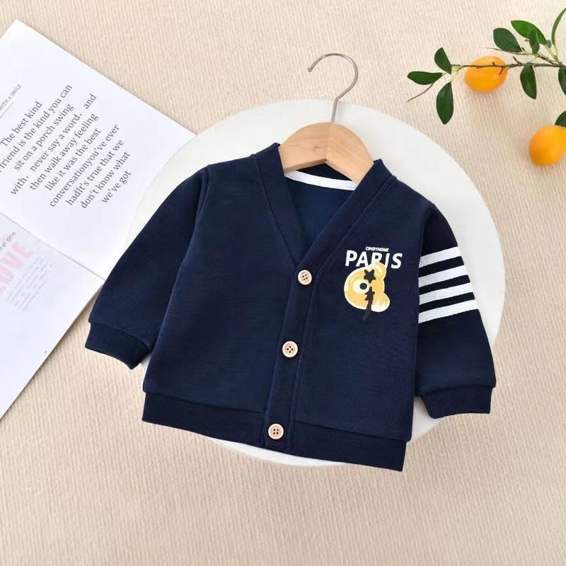 Baby boy's spring/autumn jacket - infant cardigan, boys' spring outfit,  new spring collection, baby's first birthday jacket
