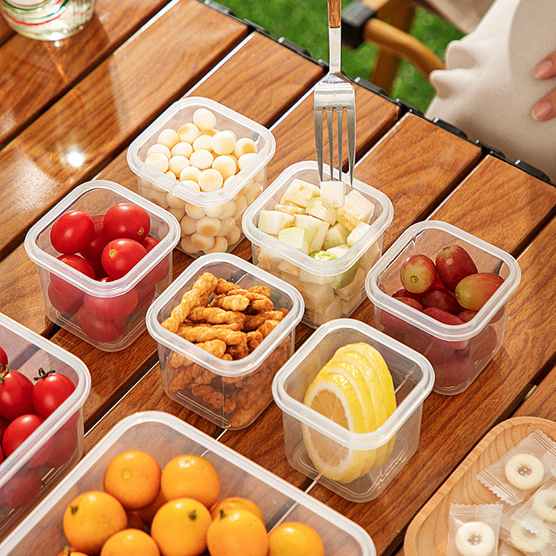 Kitchen finishing dustproof storage box with lid transparent refrigerator storage box food grade plastic food crisper