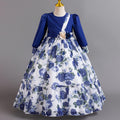 Ready-to-ship wholesale children's princess dresses, floral chiffon formal dresses, baby girl model runway dresses, kids' dresses