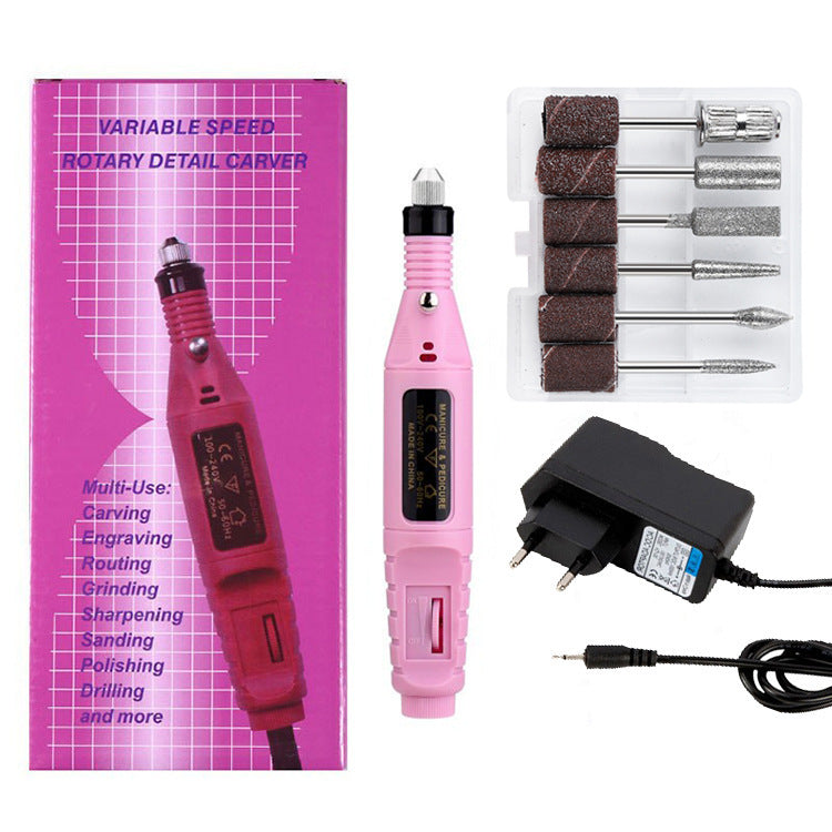 Mini nail drill set - portable electric nail file & polisher kit