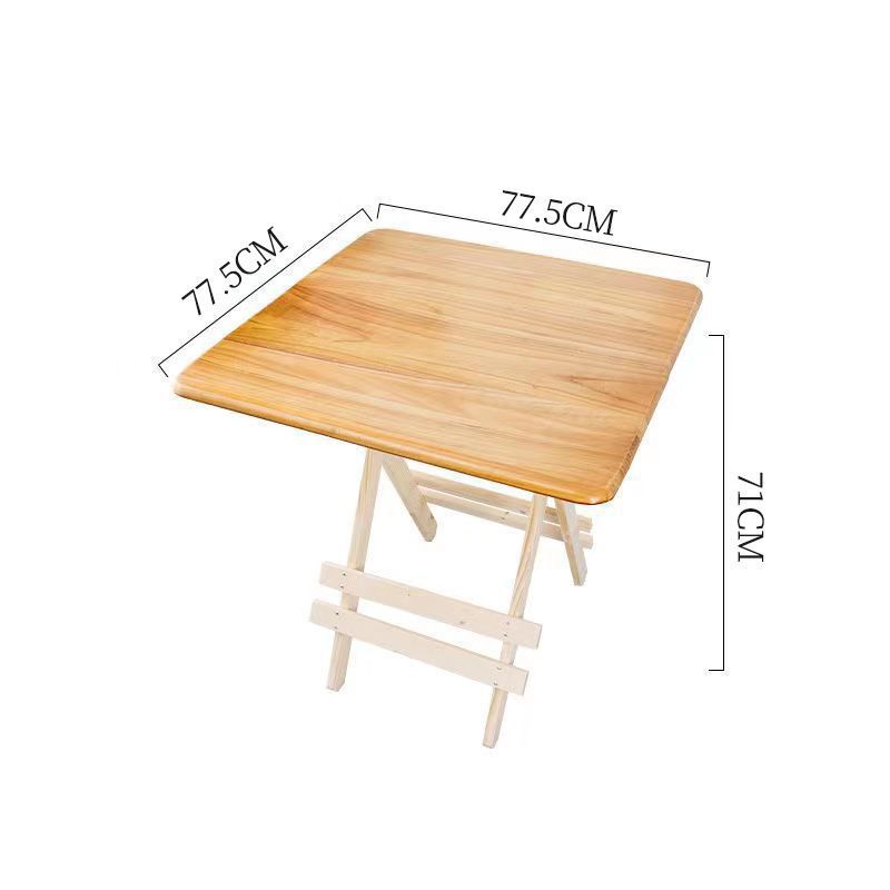 Solid wood folding table - portable dining table - perfect for rentals, simple folding table, square folding table, night market stall table, outdoor folding table