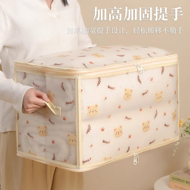 Clothes storage box Household large-capacity foldable storage box Pants layered finishing box Wardrobe storage artifact