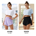 Eco-friendly polyester elastic waistband fitness shorts - loose fit, casual, sun protection, running, athletic, breathable, quick-dry workout shorts