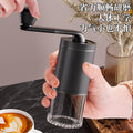 Hand-crank coffee grinder with ceramic burrs, suitable for home use. portable coffee grinder for outdoor use. coffee accessories