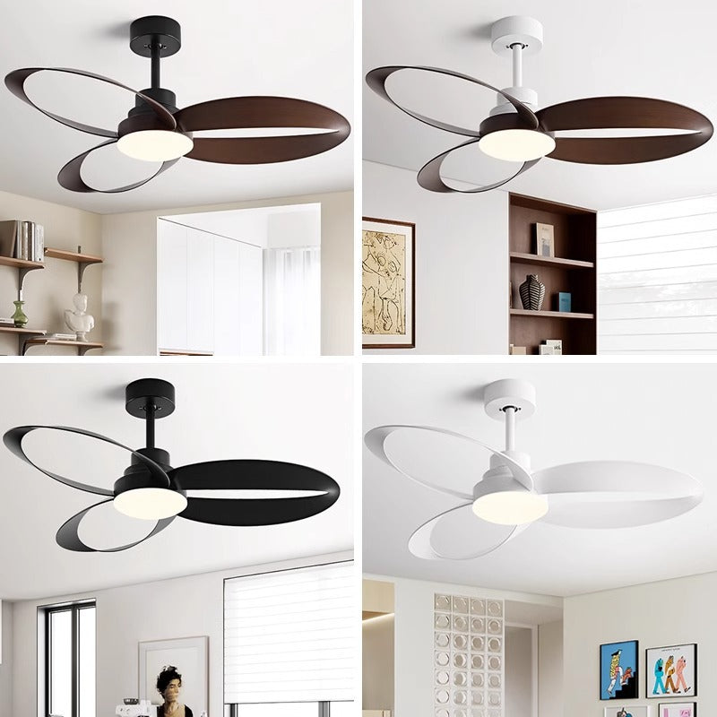 Intelligent Zhongshan Lighting Electric Fan Chandelier Creative Home Dining Room Full Spectrum Ceiling Fan Light Nordic Living Room Fan Light