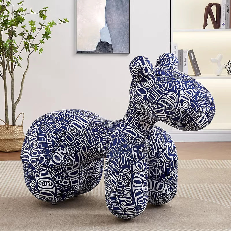 Creative pony chair - adorable kids' animal ride-on sofa stool - cartoon chair plush toy - home decor accent