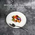 European-style creative art embossed display plate, steak plate, vintage-style pure white ceramic western dinner plate, dessert presentation plate