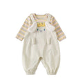 Baby autumn suit rompers spring autummale baby stripeslong sleeves overalls two-piece set jumpsuit