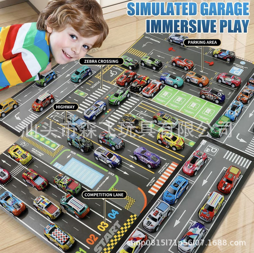 storage toy car container container alloy iron car model parking kids gift box suit wholesale price
