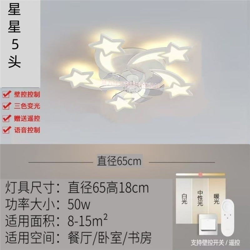 Bedroom fan light casualnew arrival smart voice bedroom light ceiling lamp with fan restaurant fan light zhongshan