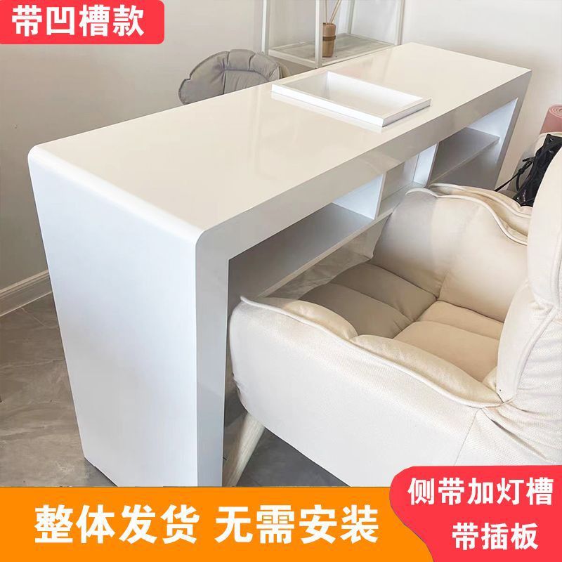 Nail art table net manicure table paint single double groove storage box embedded vacuum cleaner simple Japanese nail salon