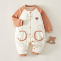 Babibele newborn baby romper - lightweight cotton, quilted, loungewear, onesie, pure cotton, single-button closure baby outfit