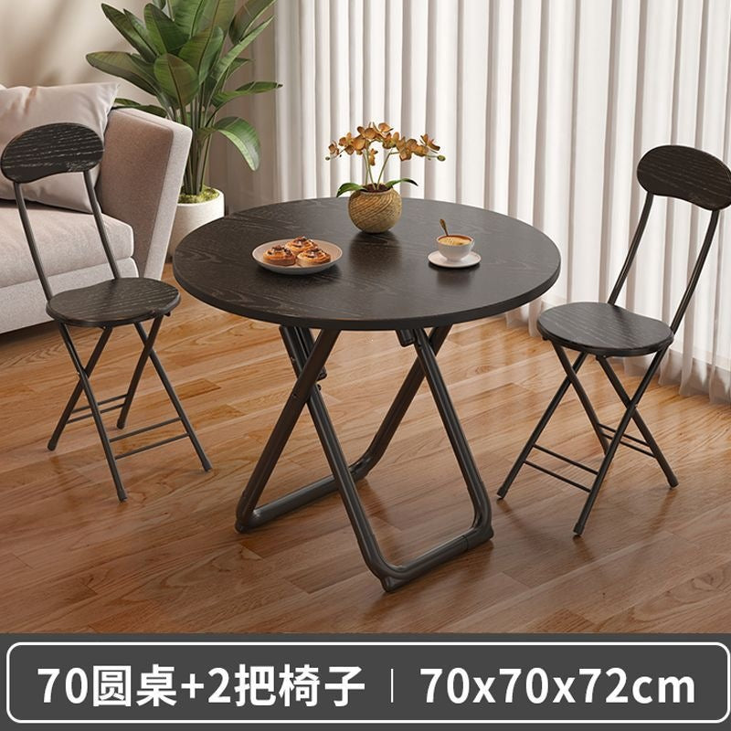 Foldable table dining table for homesmall apartment rental house simple table and chairs for eating square table round table convenient stall