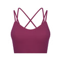 New spr ribbed fixed one-piece cup sports bra - sexy back, short style activewear for women (model dw366)