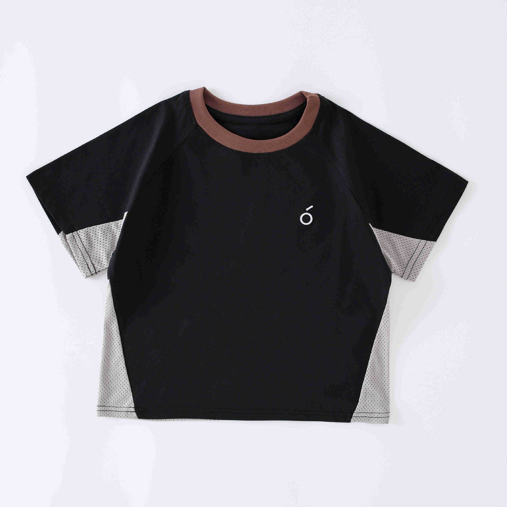 【summer new arrivals】 summer collection: color block mesh t-shirt - stylish, breathable, and comfortable short sleeve tee for boys and girls (s005)