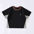 【summer new arrivals】 summer collection: color block mesh t-shirt - stylish, breathable, and comfortable short sleeve tee for boys and girls (s005)