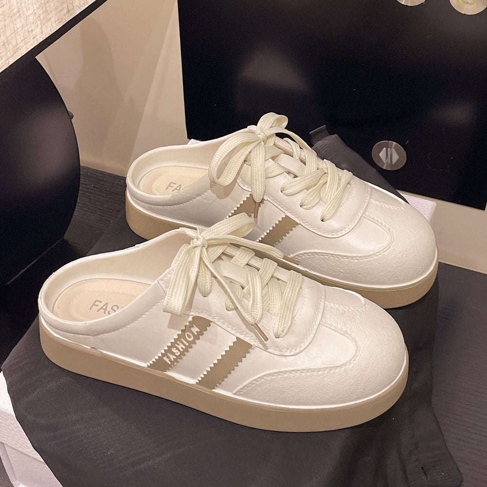 Half slippers for women outwear2026new arrival baotou half german training shoes for women spring and summer lazy shoes casual slip-on sneakers
