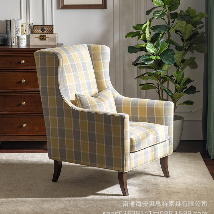 American light luxury small apartment leisure tiger chair simple balcony single fabric sofa designer high back chair all-inclusive