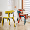 Scandinaviancasual modern thickened plastic chair for home dining table and chairs stackable back chair stool desk horn chair