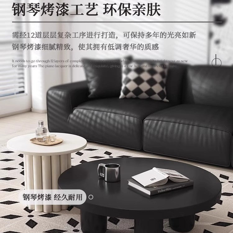 New arrivalcasual modern combination cream style round creative coffee table small ins style living room for home small table b&b