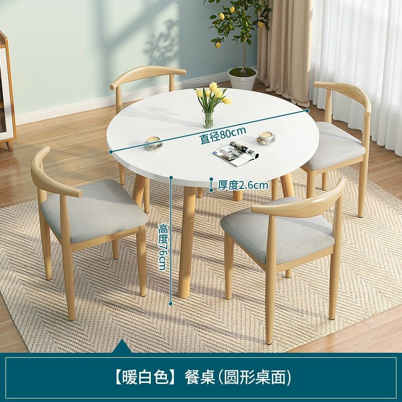 Nordic round table coffee table dining table and chairs set - perfect for home dining, meetings, balcony relaxation, and coffee breaks